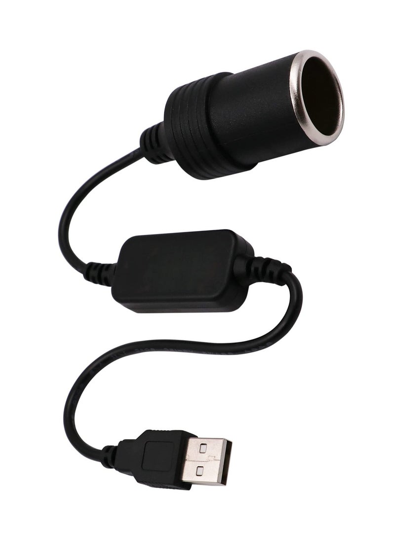 Generic - USB Port To 12V Car Cigarette Lighter Socket Converter Adapter Cord USB Port Power Converter 30Cm - Image 1