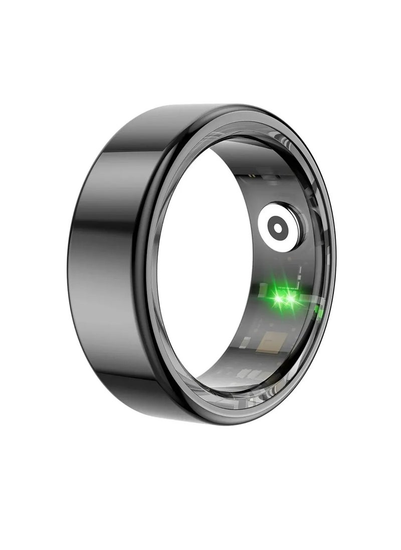 ColMi Smart Ring, Waterproof Wearable Fitness Tracker Ring, Long Battery Life Sleep Tracker Health Ring, Comfortable Bluetooth Smart Ring With Multiple Sports Modes For Men And Women, (Size 8, Black)  - Image 1