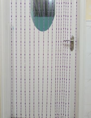 ave split Beaded Curtain Doorways Acrylic Hanging Door Beads String Curtains Tassel Room Divider Screen Decor for Doorway Window Living Room Wedding (042 Purple, 39 inch x 78.7 inch) - Image 4