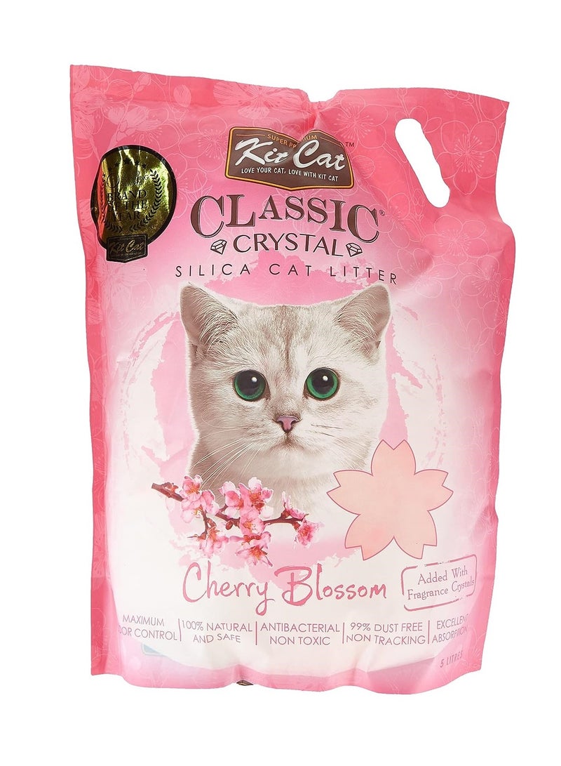 Kit Cat Classic Crystal Cat Litter Cherry Blossom 5L - Image 2