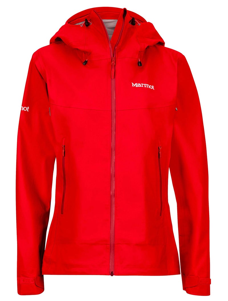 MARMOT Women's Starfire Lightweight Waterproof Hooded Rain Jacket, Cherry Tomato, Small - Image 1