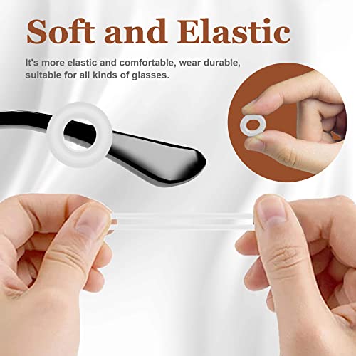 SMARTTOP 14 Pairs Eyeglass Ear Grips Sleeve Holder-Eyeglasses Ear Hooks -Comfort Anti-Slip glasses ear grip-For Kids and Adults Sunglasses, Reading Glasses, Sport Eyewear (Clear) - Image 4