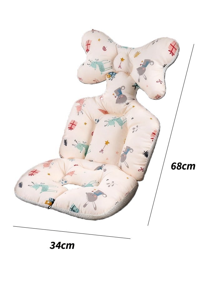 Aissiora Baby Stroller Pad Universal 3D Air Mesh Breathable Car High Chair Cushion Thick Soft Cotton Baby Stroller Cushion Stroller Pram Pad - Image 2