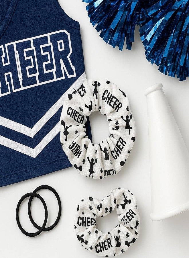 Infinity Collection Cheer Scrunchie – White and Black Cheerleader Hair Accessory with Premium Quality Elastic, Ideal for Cheerleaders, Teams, Spirit Packs, Competitions and Cheer Gifts - Image 5