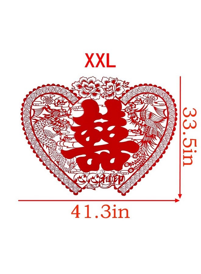 BCQLI Chinese Traditional Wedding Flannel Papercutwedding Decorationdoor Stickerspapercut Window Bars1.1 Meters - Image 4