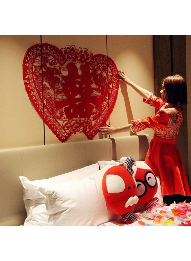 BCQLI Chinese Traditional Wedding Flannel Papercutwedding Decorationdoor Stickerspapercut Window Bars1.1 Meters - Image 3