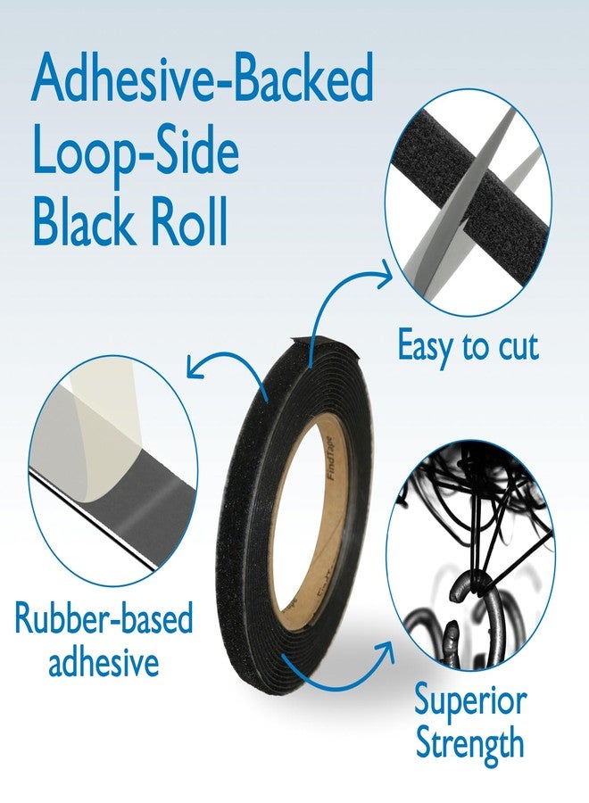 FindTape Loop Side Self Adhesive Tape 1/2in. X 15ft - Sticky Back Adhesive Strips, Loop Side Only, Great for Arts and Crafts, Classrooms, and Home Office Use - Image 3