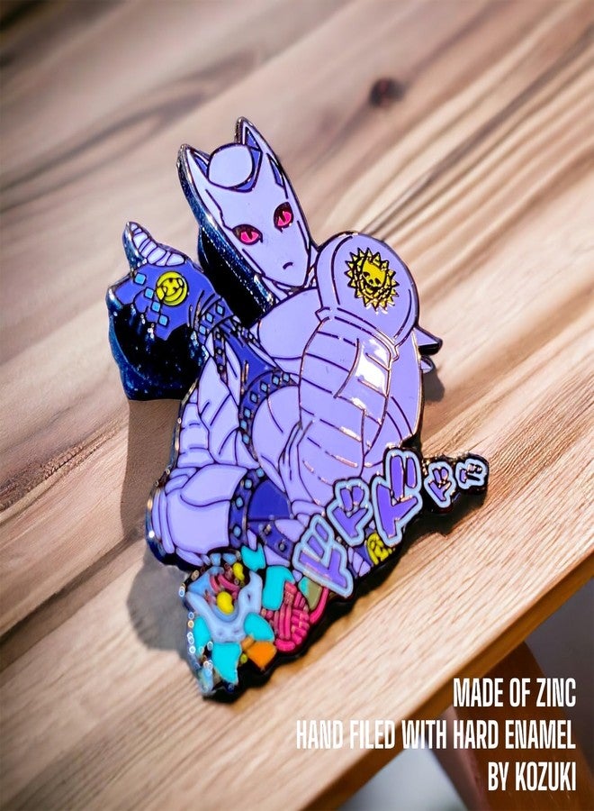 KOZUKI JOJO Pin Enamel KILLER QUEEN Pin JOJO Merch JOJO Manga Pin Jotaro Pin JOJO Enamel Pin Anime Enamel Pin JOJO Josuke Pin Dio Pin (BLK) - Image 2