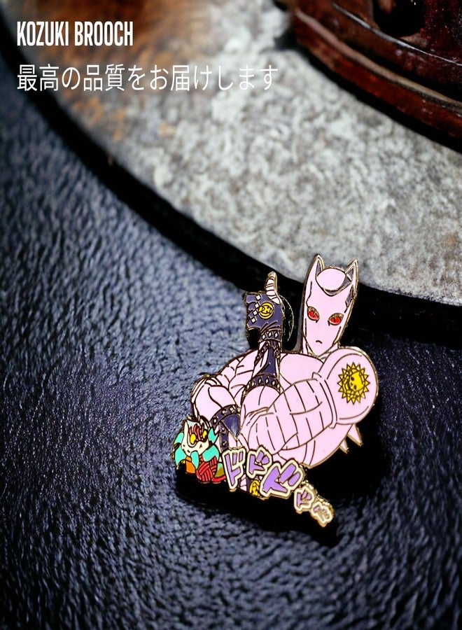 KOZUKI JOJO Pin Enamel KILLER QUEEN Pin JOJO Merch JOJO Manga Pin Jotaro Pin JOJO Enamel Pin Anime Enamel Pin JOJO Josuke Pin Dio Pin (BLK) - Image 5