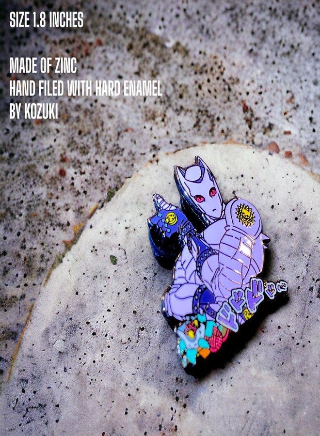 KOZUKI JOJO Pin Enamel KILLER QUEEN Pin JOJO Merch JOJO Manga Pin Jotaro Pin JOJO Enamel Pin Anime Enamel Pin JOJO Josuke Pin Dio Pin (BLK) - Image 4
