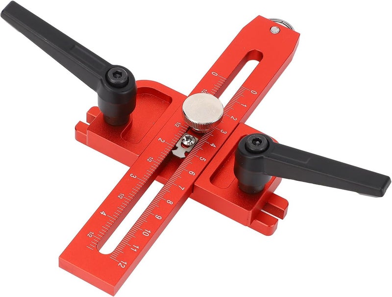 FTVOGUE Table Saw Jig Guides, Aluminum Alloy, Roller Workbench Fence with Dual Scale for Precision Locating in Woodworking Projects (Red) - Image 5