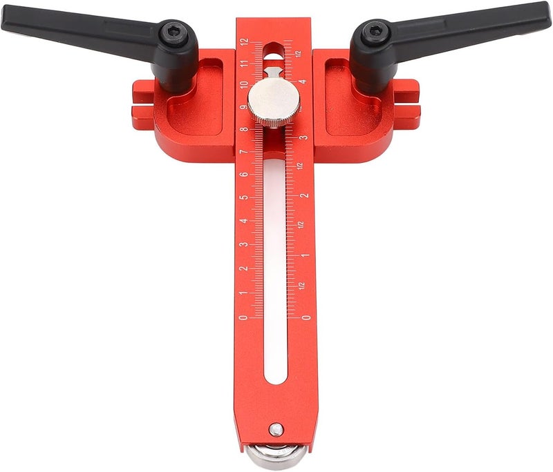 FTVOGUE Table Saw Jig Guides, Aluminum Alloy, Roller Workbench Fence with Dual Scale for Precision Locating in Woodworking Projects (Red) - Image 4