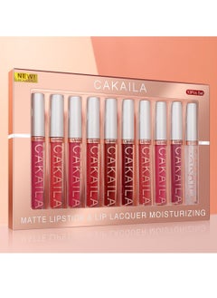 CAKAILA 10Pcs Matte Liquid Lipstick Set Contains Smooth Lip Lacquer Moisturizing Long Lasting Waterproof Velvet High Pigmented Lip Makeup Set for Women  - Image 3