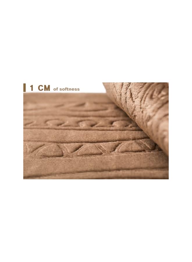 بروماس سجادة مع دعم للظهر/كرسي أرضي للتأمل قابل للطي وجيب للحمل (قهوة) - Image 3