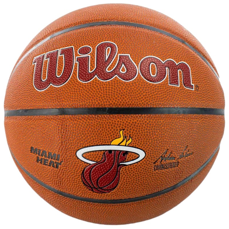 Wilson NBA Miami Heat PureFeel Basketball - Size 7, 29.5" - Image 1
