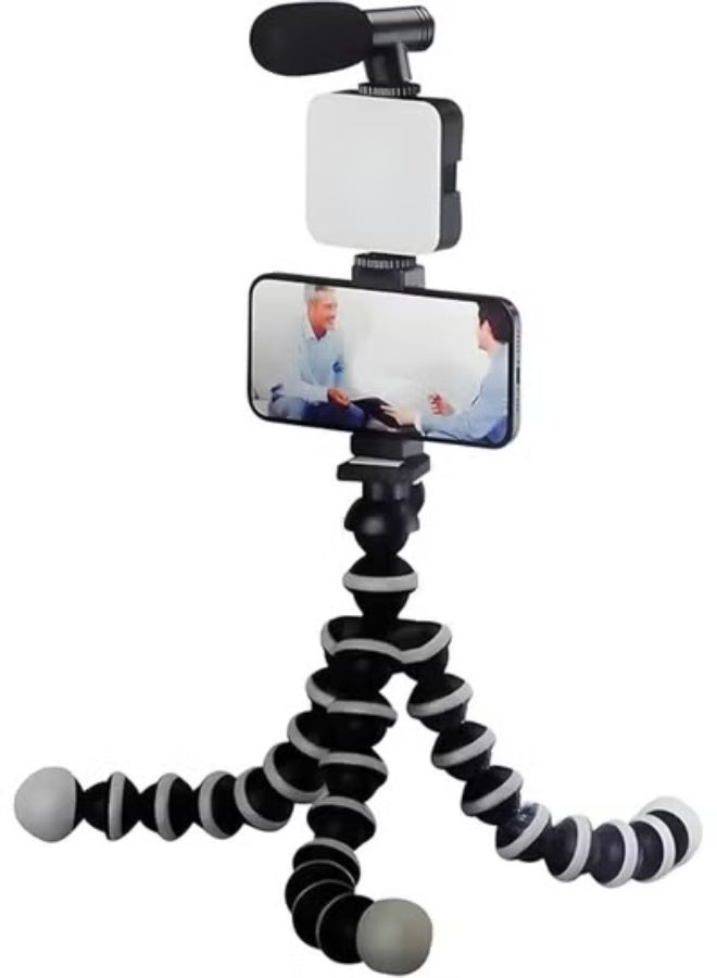 7W Photography Phone Stand with Remote Tripod, Microphone & LED Light - Up to 3 Hours Battery Life - Image 3