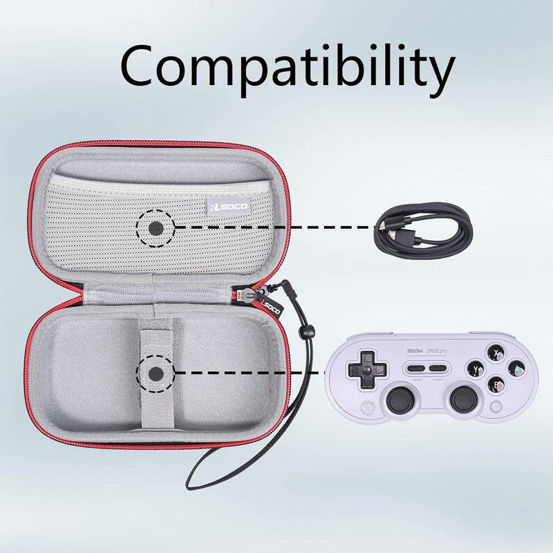 آر كيه باي كيس حقيبة حمل لوحدة التحكم في الألعاب اللاسلكية المحمولة GENKI x 8BitDo PocketPro / 8Bitdo SN30 Pro (الحقيبة فقط) - Image 5