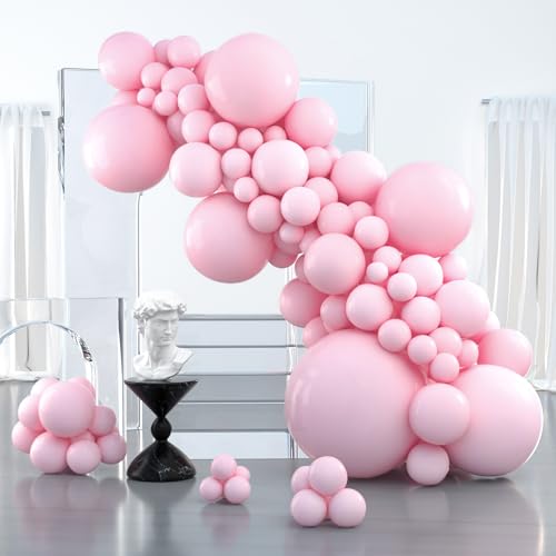 PartyWoo Light Pink Balloons 100 pcs Different Sizes of 36 18 12 10 5 Inch Pastel Baby Pale Pink Balloon Arch Kit Garland for Baby Shower Valentines Day Princess Birthday Party Decorations PinkY48 - Image 1
