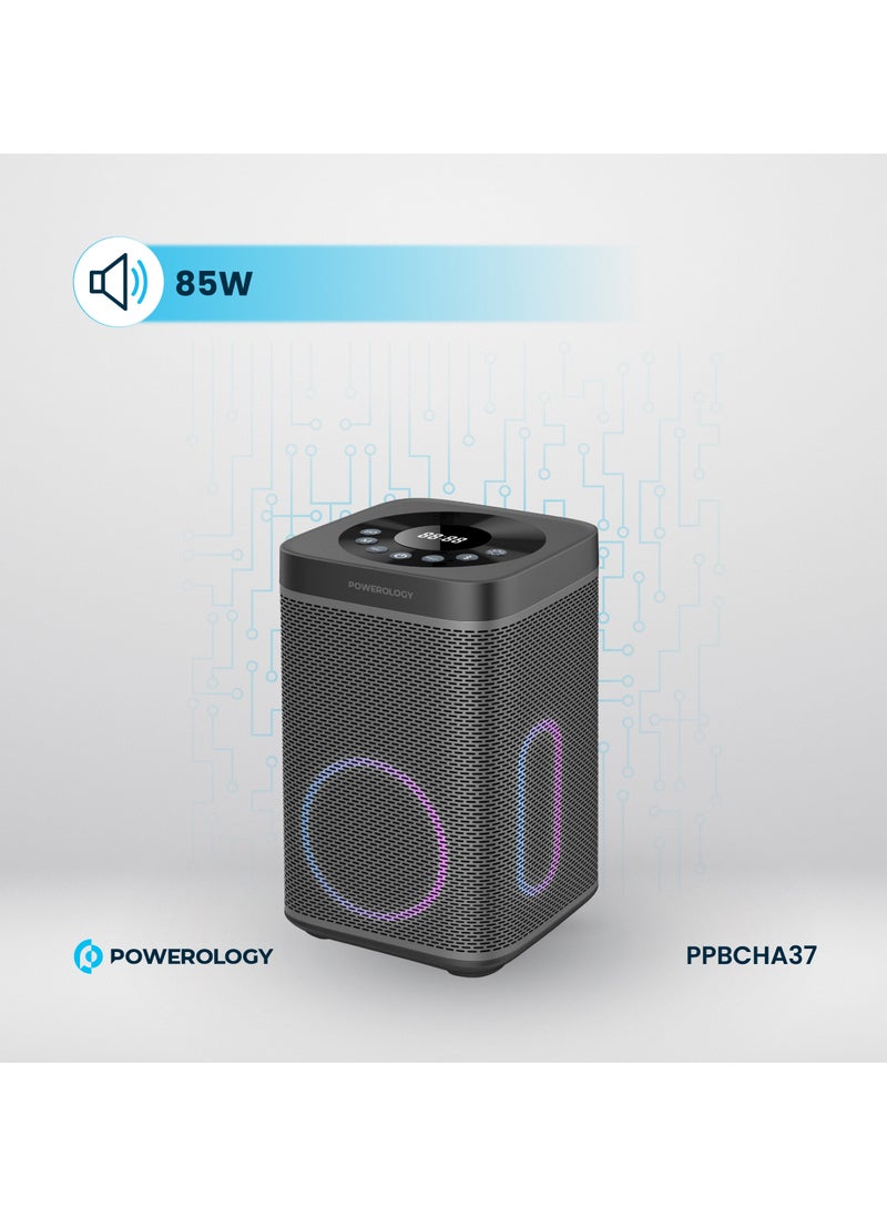 Powerology 90000mAh Portable Generator Integrated with Hi-Fi Sound System and 300W AC Power / Portable Sound System - Black  - Image 5