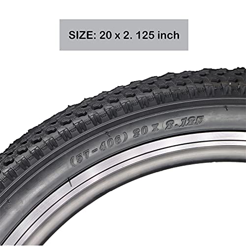 MOHEGIA Bike Tire, 20x 2.125 inch Folding Bead Replacement Tire for MTB Mountain Bicycle - Image 5