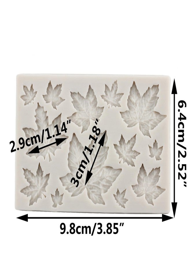 MINFEIDMS Tree Leaf Silicone Molds Maple Leaf Fondant Mold For Cake Decorating Cupcake Topper Candy Chocolate Gum Paste Polymer Clay - Image 2