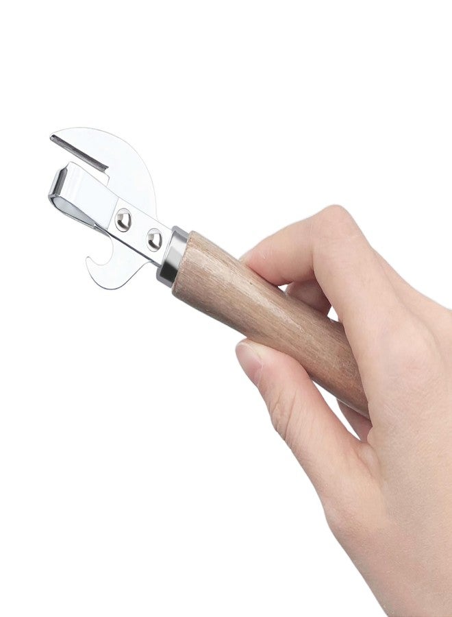 Vagocom 3Pcs Stainless Steel Can Opener,Traditional Smooth Edge Manual Hand Held Can Opener,Kitchen Stab Can & Tin Opener and Corkscrew for Women Gift - Image 2