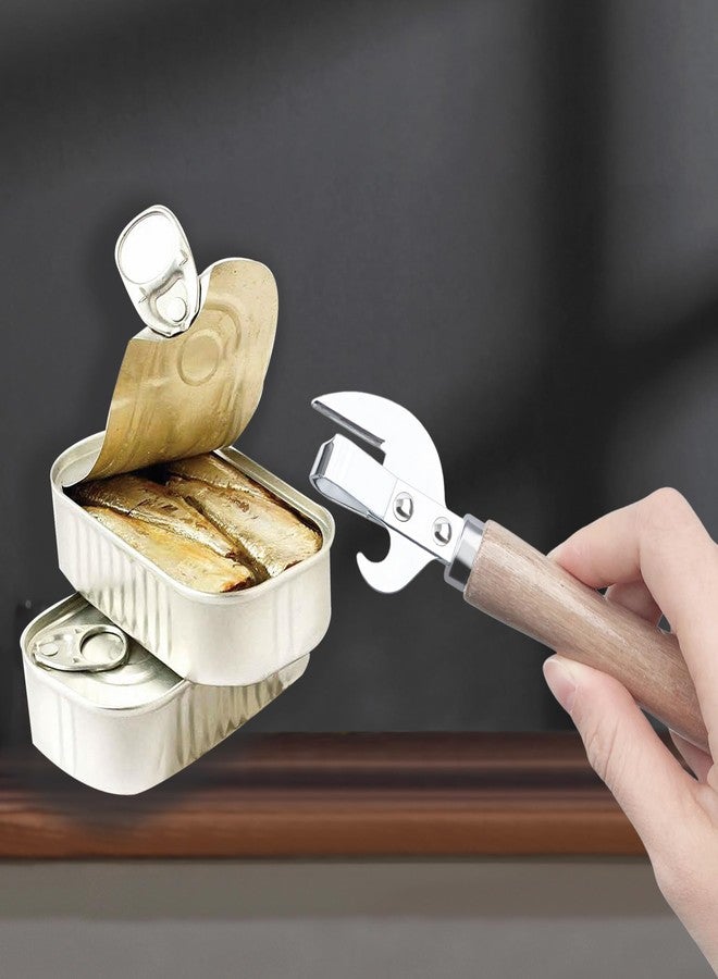 Vagocom 3Pcs Stainless Steel Can Opener,Traditional Smooth Edge Manual Hand Held Can Opener,Kitchen Stab Can & Tin Opener and Corkscrew for Women Gift - Image 3