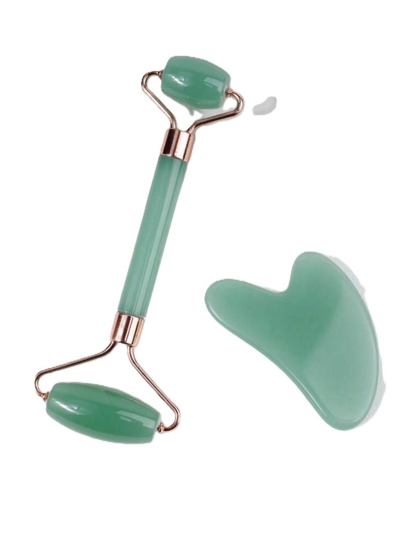 Generic - Gua Sha Roller Facial Massage Tool Set to Keep Skin Tight from Sagging and Wrinkles Random Color - Image 1