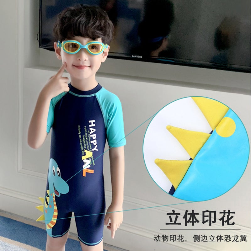 إسكدنيا Children'S Swimwear Boys' Girls' Sleeve Long And Short Sleeve Beach Sunscreen Fashion Baby'S Cute Swimwear - Image 3