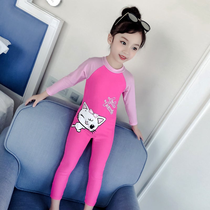 إسكدنيا Children'S Swimwear Boys' Girls' Sleeve Long And Short Sleeve Beach Sunscreen Fashion Baby'S Cute Swimwear - Image 1