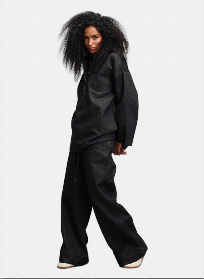 TGS Raw Black Wide Leg Women Pants - Image 4