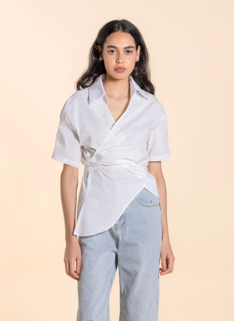 WRAPPED ASYMMETRICAL SHIRT
