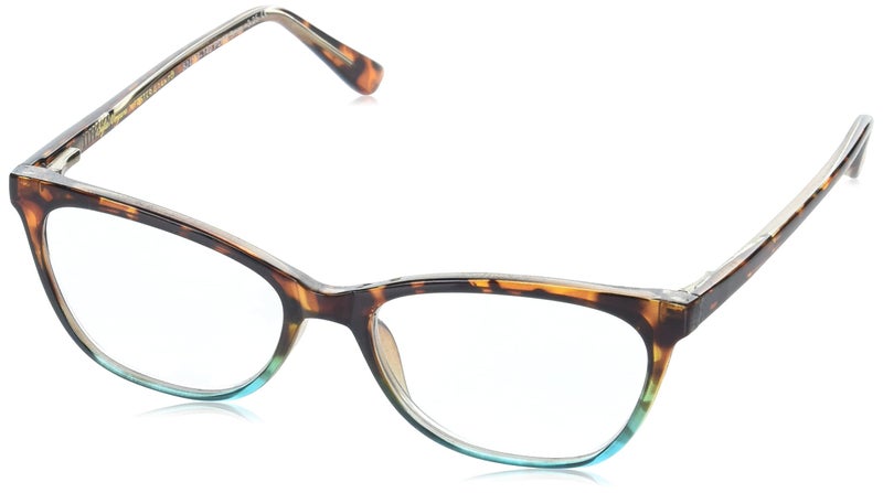 Foster Grant Sofia Vergara x Foster Grant Women's Teresa Reading Glasses Cat-Eye, Tortoise and Crystal Turquoise, 52 mm + 2.25 - Image 5