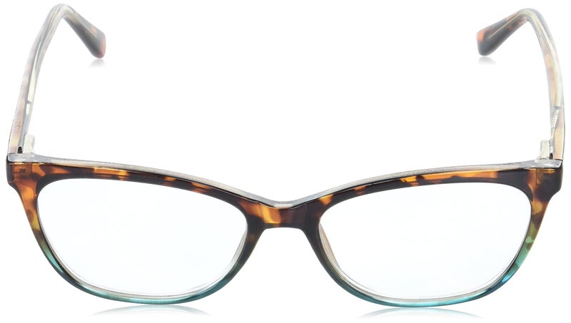 Foster Grant Sofia Vergara x Foster Grant Women's Teresa Reading Glasses Cat-Eye, Tortoise and Crystal Turquoise, 52 mm + 2.25 - Image 2