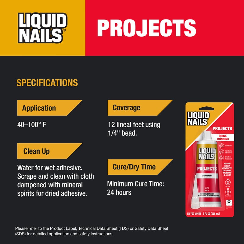 Liquid Nails LN-700 4-Ounce Small Projects and Repairs Adhesive - Image 4