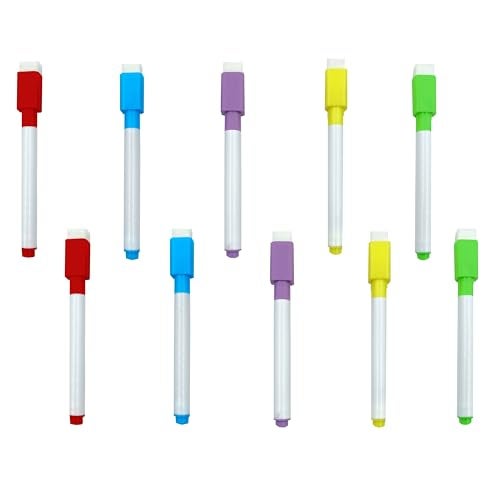 Eduway Dry Erase Whiteboard Marker Set of 10 With Eraser Cap |Refillable Black Marker Pens |Easily Erasable Ink | Perfect For Writing on White Board Premium Writing Supplies - (Pack of 10)(Black), - Image 1