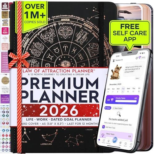 Freedom Mastery Law of Attraction Planner 2026 Deluxe with Productivity App | Weekly & Monthly Goal-Setting Planner, Life & Gratitude Journal | Include Foldable Vision Board, Gift Box & Stickers - Image 1