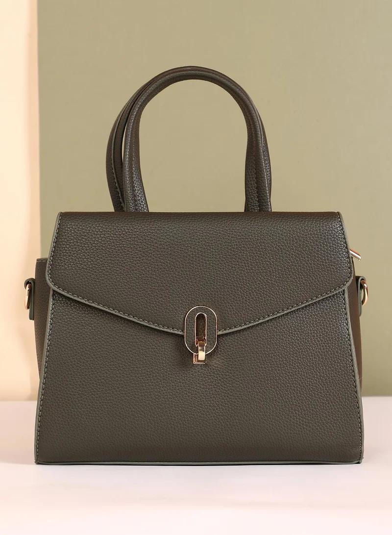 Top Handle Flap Handbag