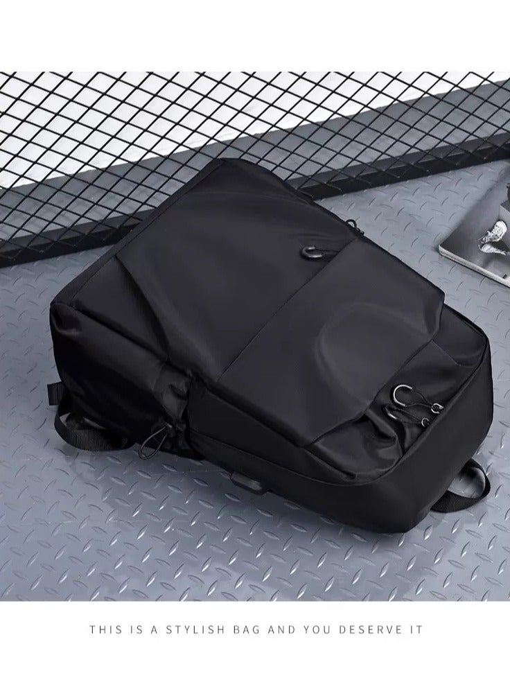 حقيبة ظهر للكمبيوتر المحمول بسعة كبيرة للرجال والنساء، حقيبة ظهر للسفر للأعمال مقاس 16 بوصة، حقيبة ظهر مضادة للسرقة ومقاومة للماء، حقيبة مدرسية جامعية احترافية باللون الأسود - Image 2