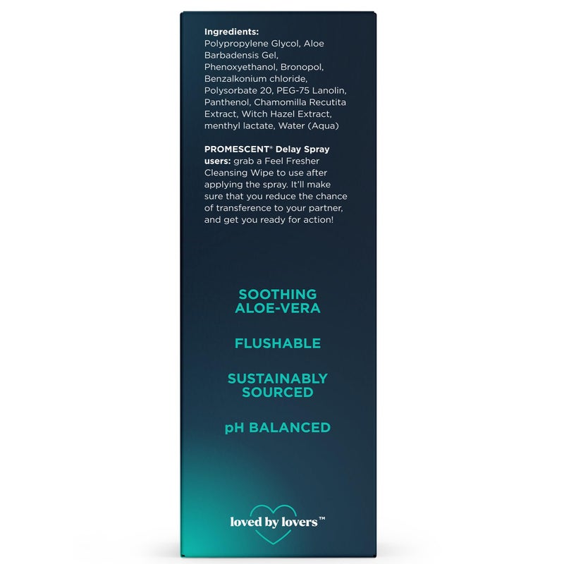 Promescent Flushable Wipes for Adults, Hygiene Wipes, Feminine Wipes Individually Wrapped, Intimate Wipes for Men & Women with Aloe Vera, Flushable Female Wipes, PH Balanced Wipes (40 Count) - Image 5