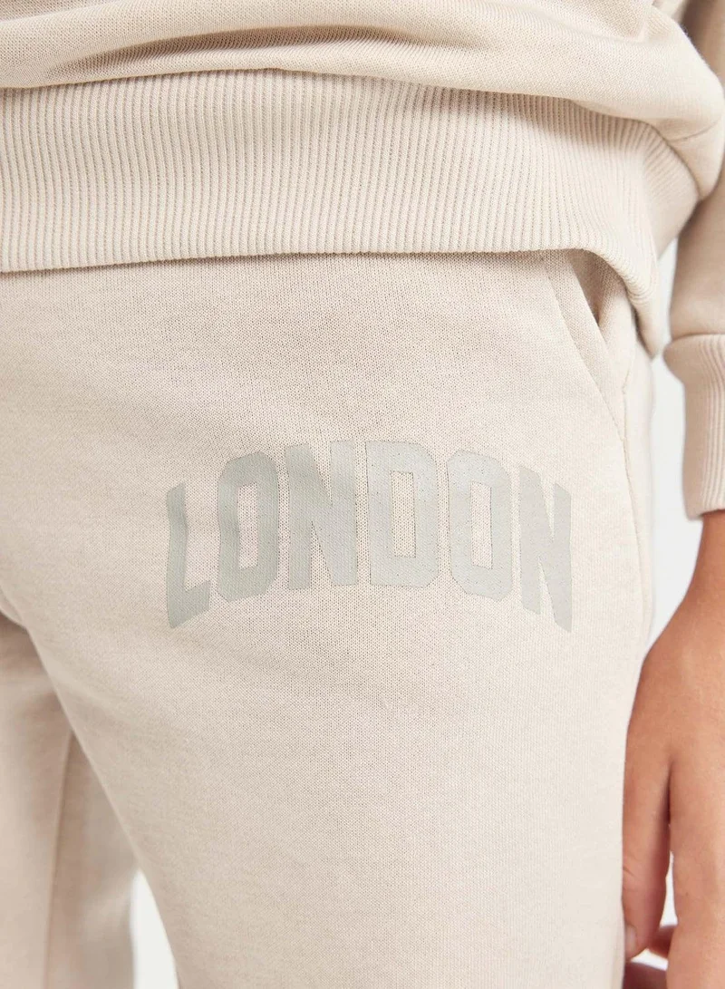 DeFacto Printed Elasticated Cuffed Jogger School Pants With Pockets