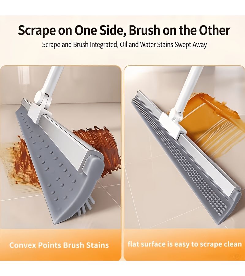 50cm 19.69in Double Sided Sliding Scraper Floor Squeegee Mop Fitting Snugly On Tile And Hardwood Floors Gathering Standing Water Quickly Soft Squeegee Leaves No Water Film Keeps Surfaces Dry Non Slip - Image 5
