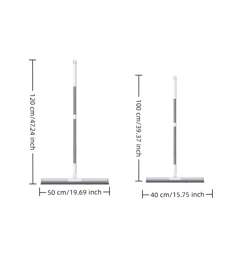 50cm 19.69in Double Sided Sliding Scraper Floor Squeegee Mop Fitting Snugly On Tile And Hardwood Floors Gathering Standing Water Quickly Soft Squeegee Leaves No Water Film Keeps Surfaces Dry Non Slip - Image 2
