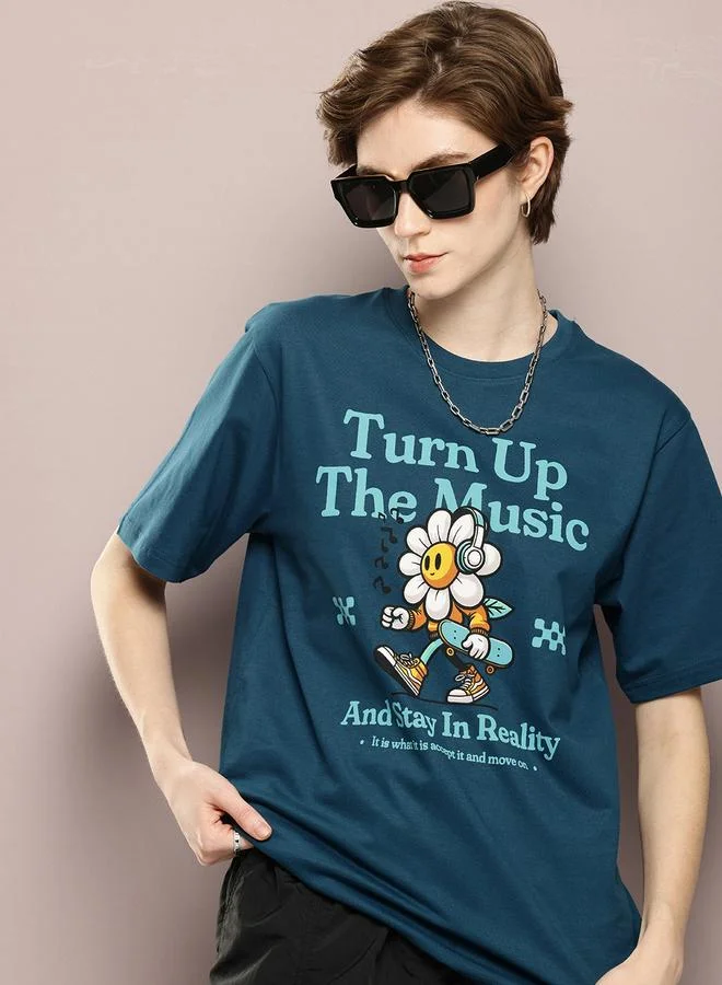 Dillinger Women Oversized Printed Tshirt