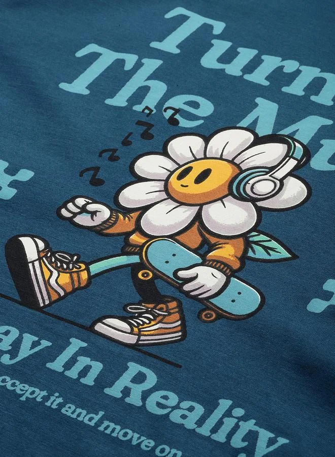 Dillinger Women Oversized Printed Tshirt