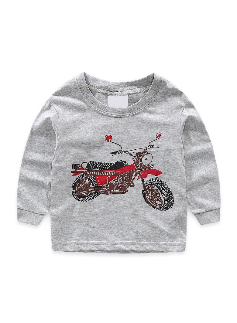 Boys' Long-Sleeved And Long-Pants Home Wear Set Pink Two-Piece Set - Image 4