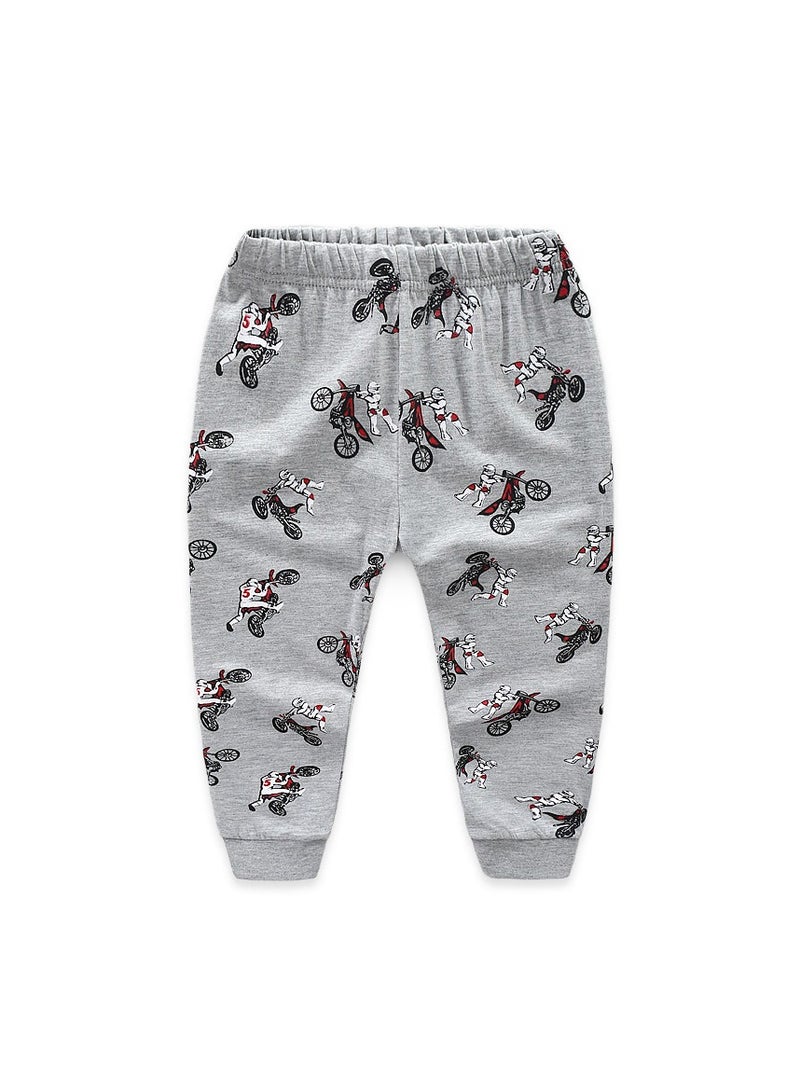 Boys' Long-Sleeved And Long-Pants Home Wear Set Pink Two-Piece Set - Image 5