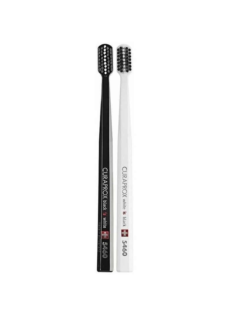 CURAPROX - Black Is White Duo 5460 Toothbrush 2 Count - Image 1