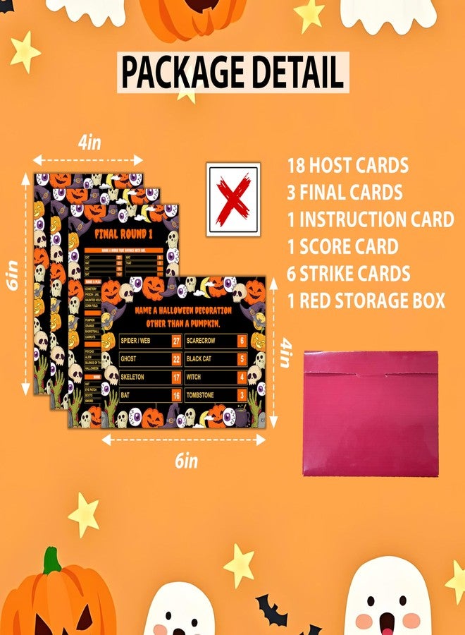Zmyollo Halloween Friendly Feud Game, Family Friendly Feud Game, Fun Halloween Party Games, Trivia Quiz for Adults Large Group, Family Games Night, Holiday Party Supplies & Activities -A01 - Image 2