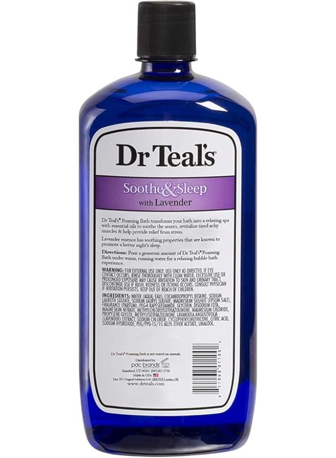 Dr. Teals Dr Teal's, Soothe & Sleep Foaming Bath, with Pure Epsom Salt, Calming Lavender - 1000 ml - Image 2